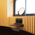 Oak slat wall.New bathroom install
